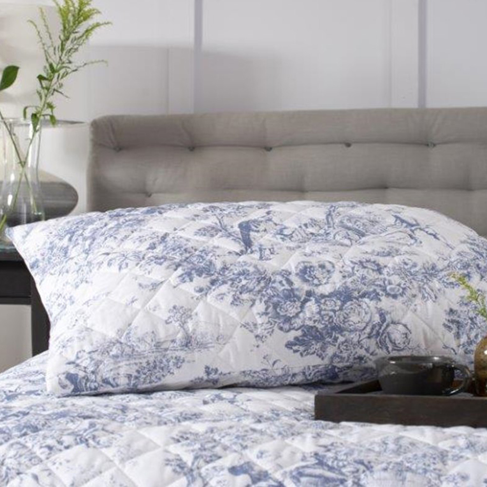 The Lyndon Company 2 Piece Blue Cotton Pillow Sham Set Image 1