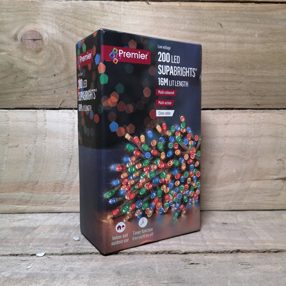 Premier 200 Multicolour LED Multi-Function Clear String Light 16m Image 6