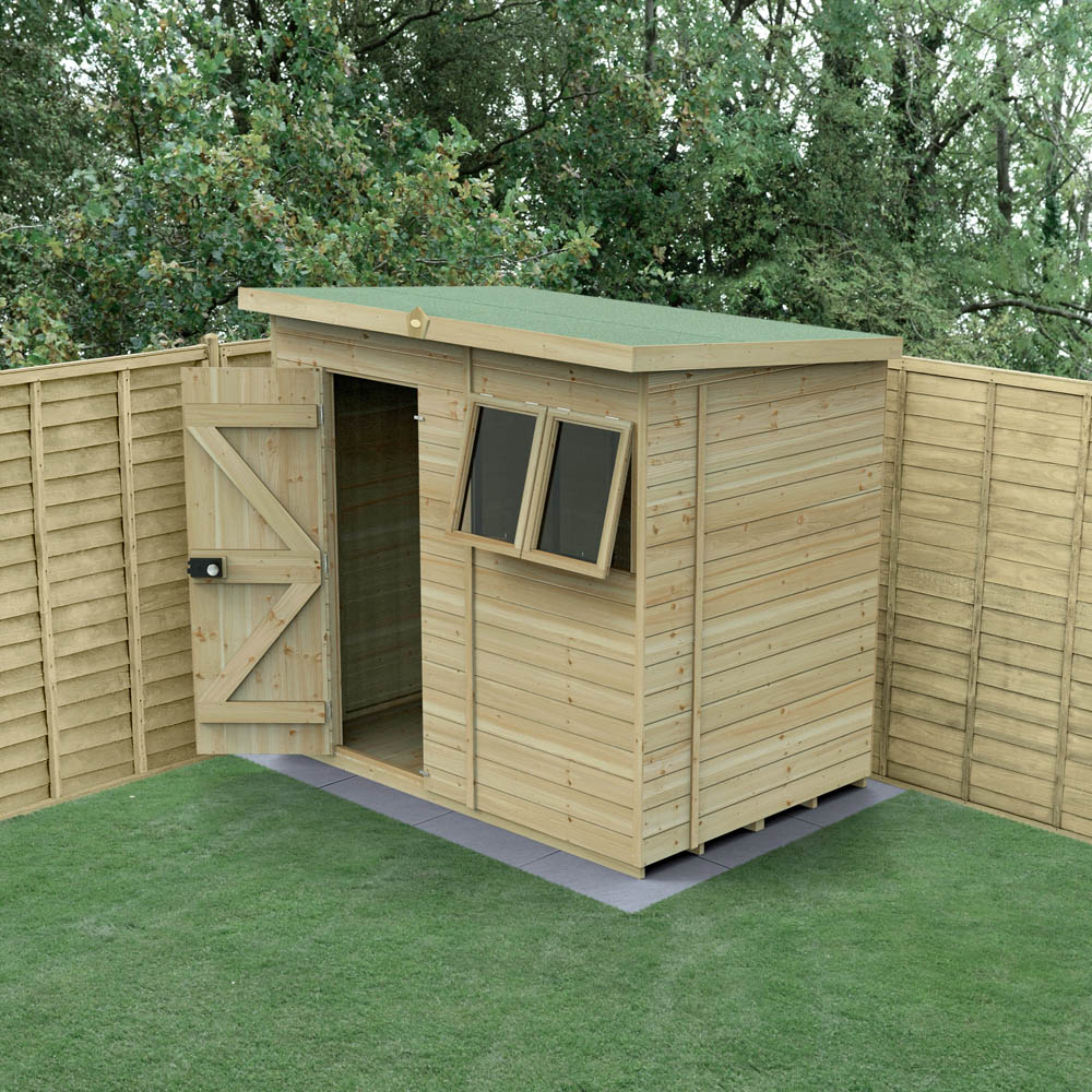 Forest Garden Timberdale 7 x 5ft 2 Opening Pent Shed Image 2