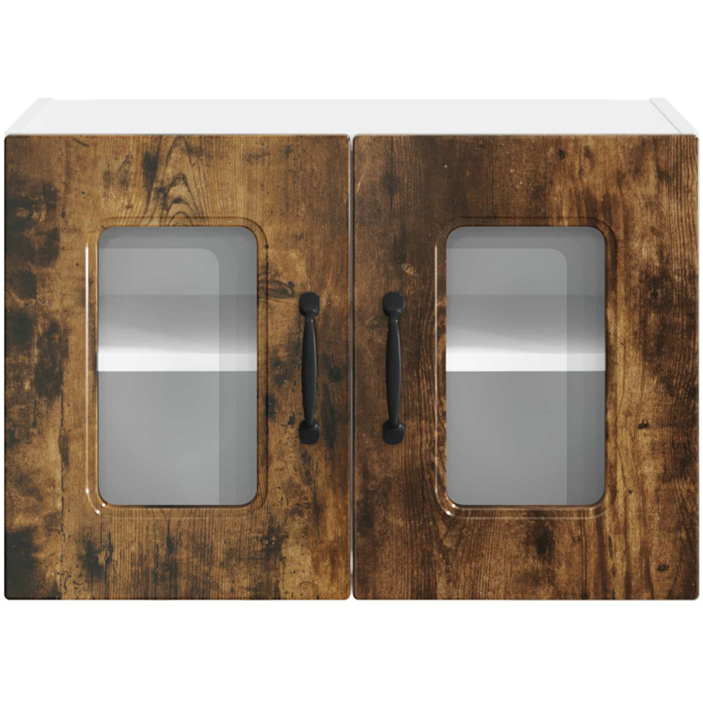 vidaXL Kalmar 2 Door Smoked Oak Wall Kitchen Cabinet Image 4