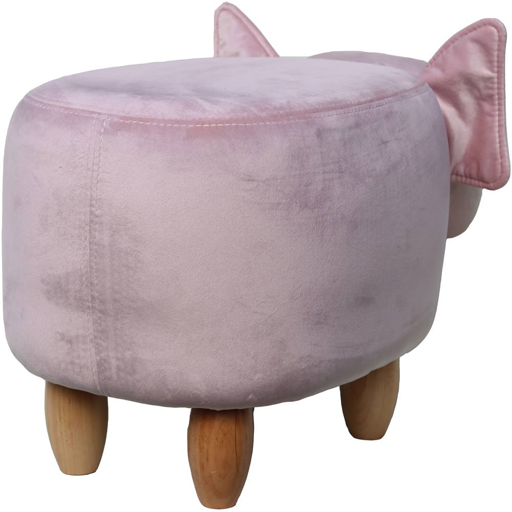 Gardeco Pinky The Pig Pink Velvet Footstool Image 7