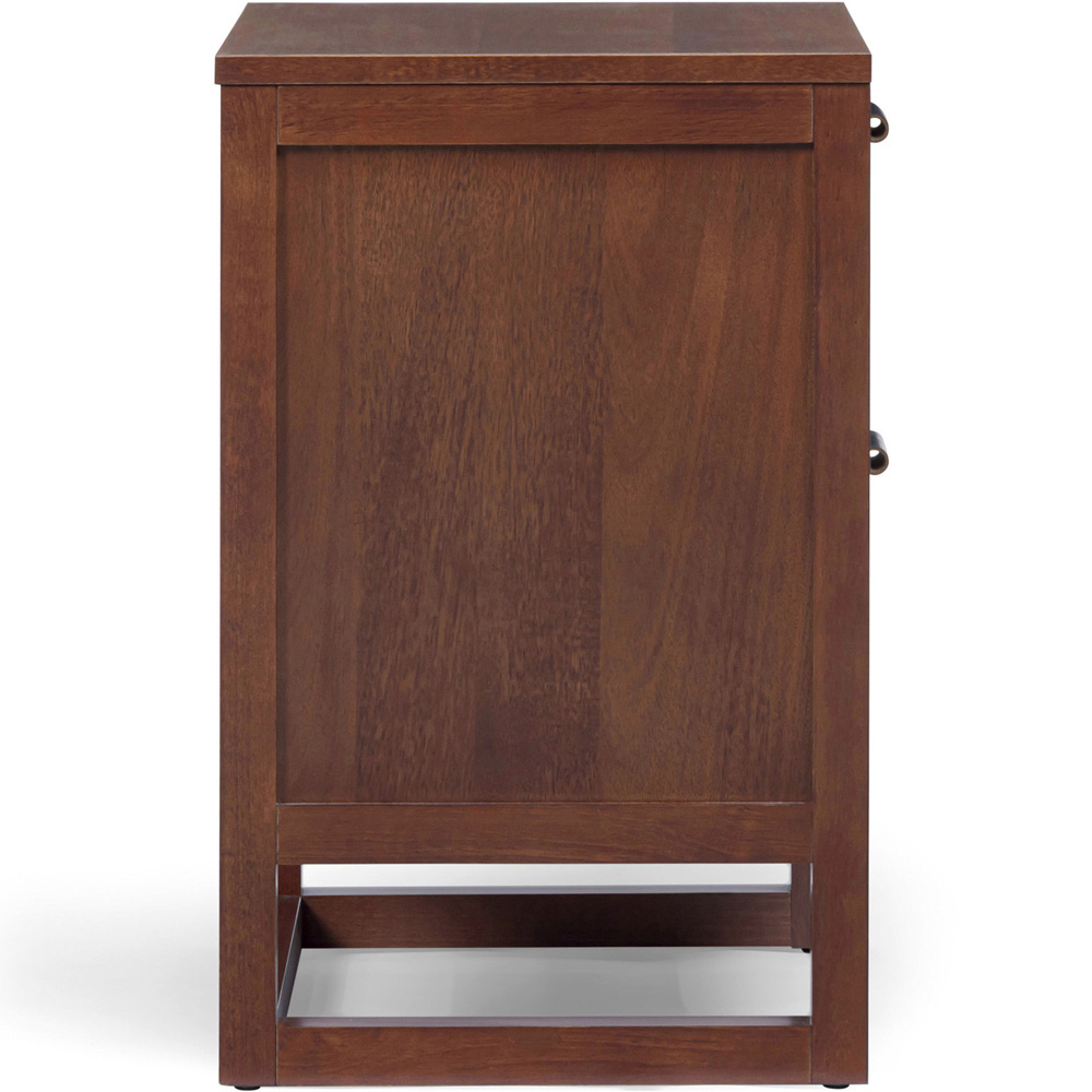 Teamson Home Hatteras 2 Drawer Walnut Nightstand Image 4