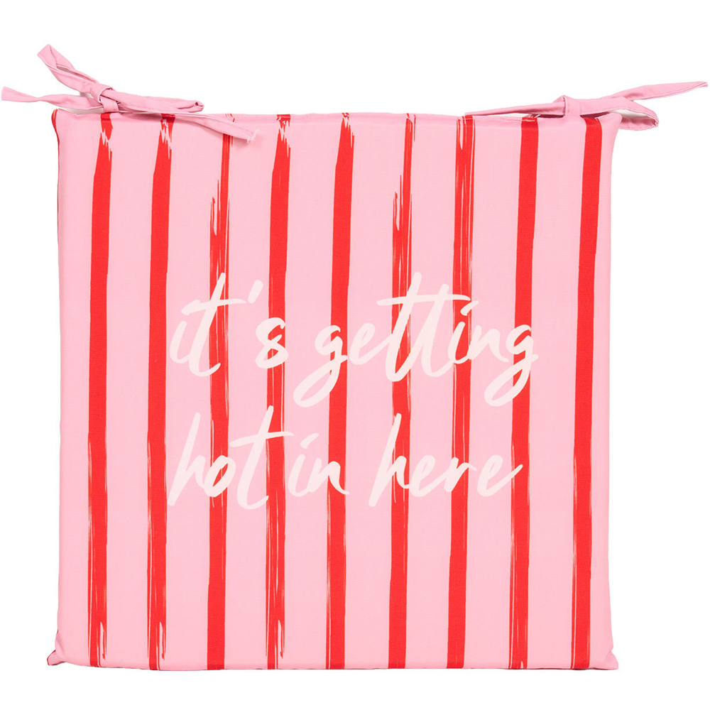 Pack of 2 Zing and Zest Outdoor Seat Pads Pink Image 1