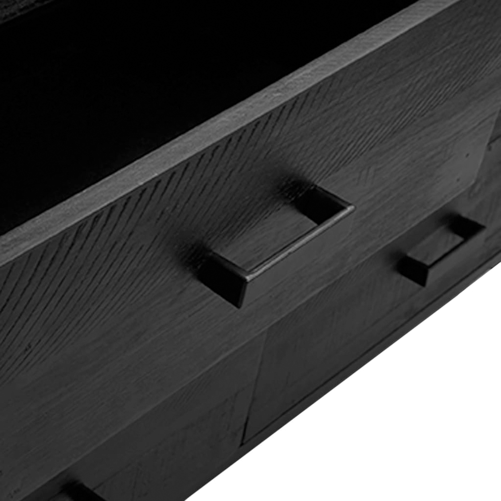 vidaXL 6 Drawer Black Wooden Sideboard Image 7