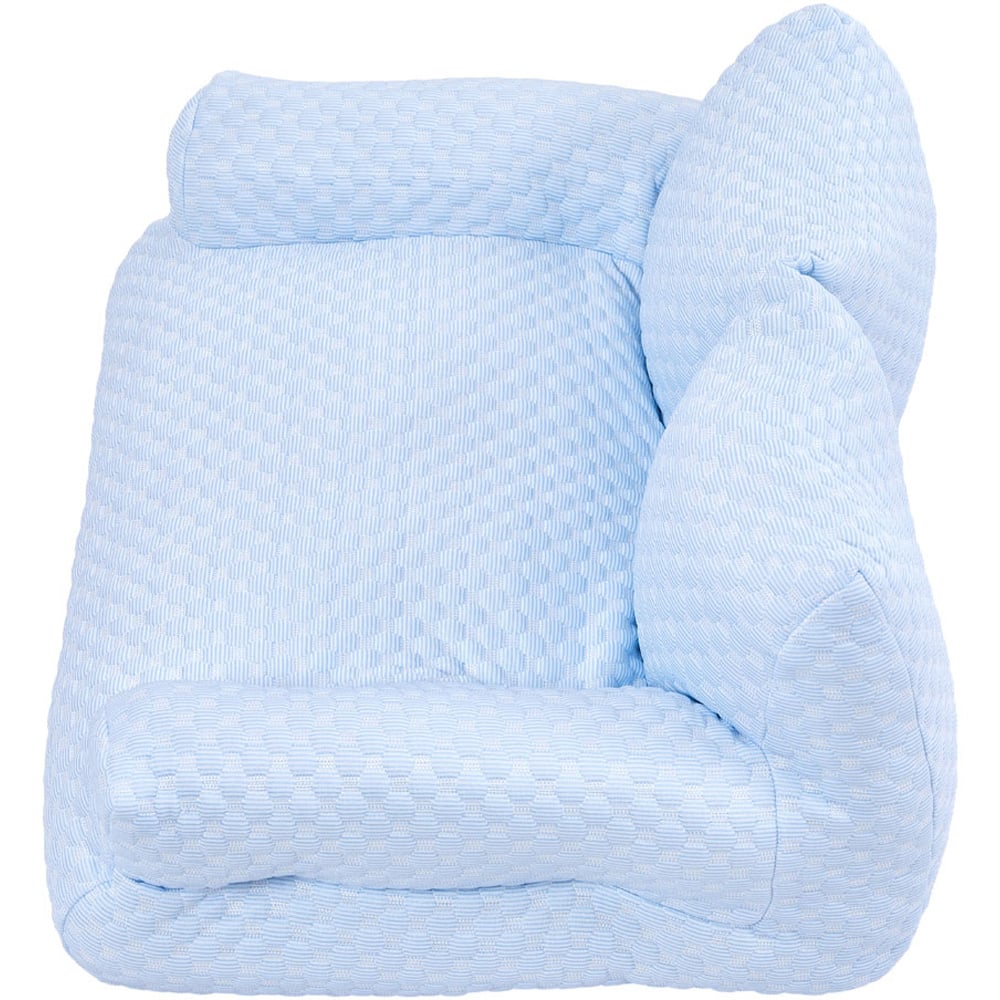 H&O Direct 65cm Light Blue Ice Silk Pet Sofa Bed Image 2