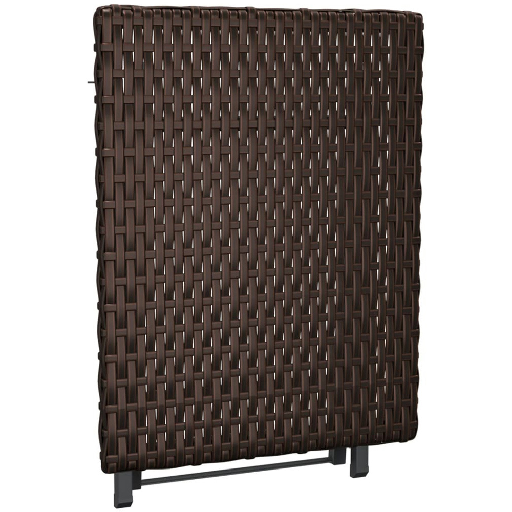 vidaXL Brown Polyrattan Foldable Garden Table Image 5