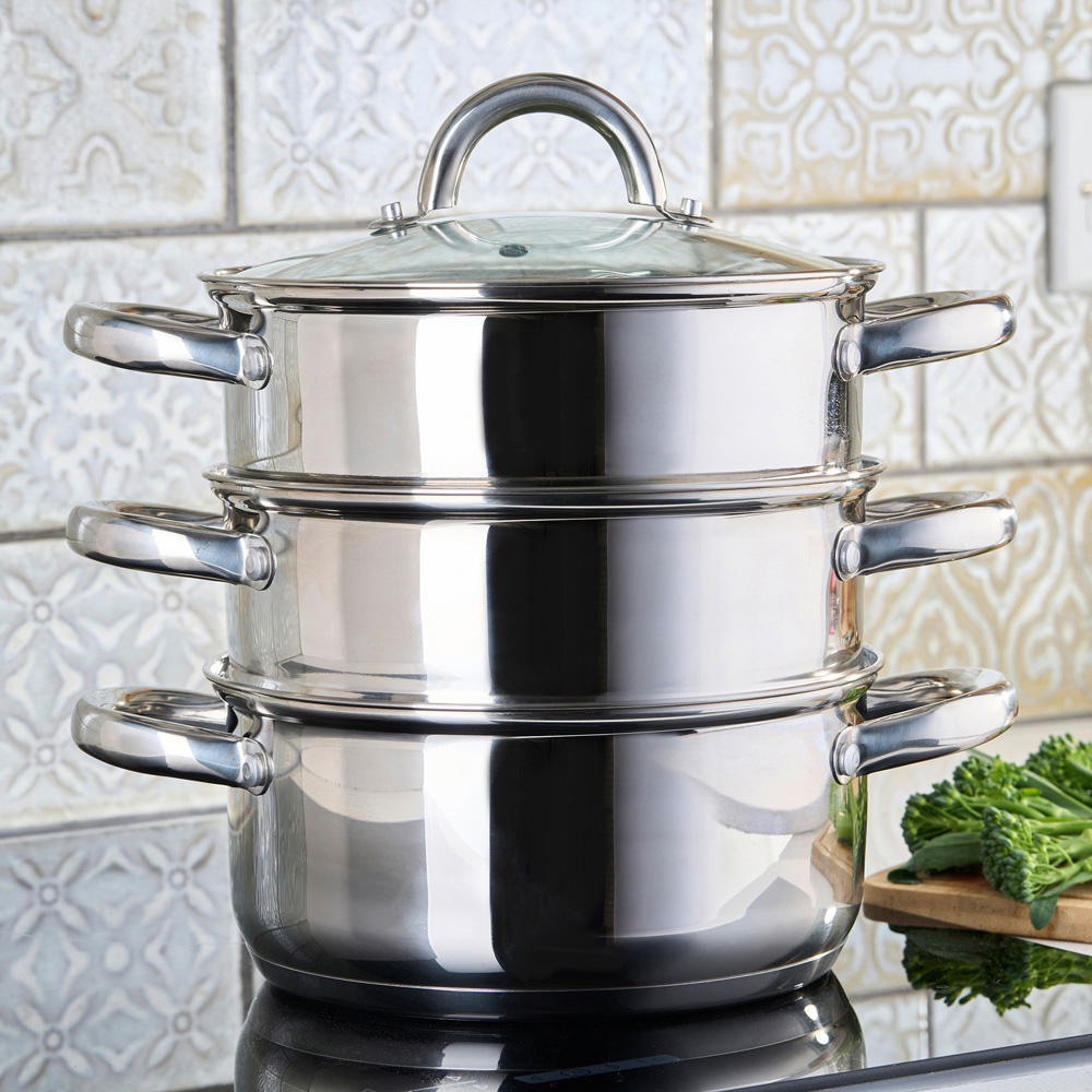 Cooks Professional 3 Tier Stainless Steel Steamer Image 2