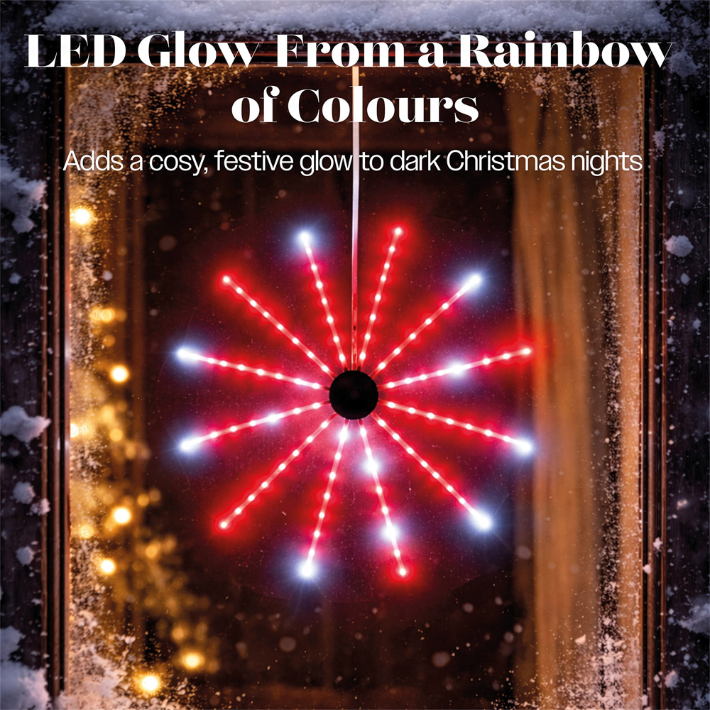 Xmas Haus 96 Multicolour LED Hanging Windmill Meteor Light Christmas Decoration 60cm Image 3