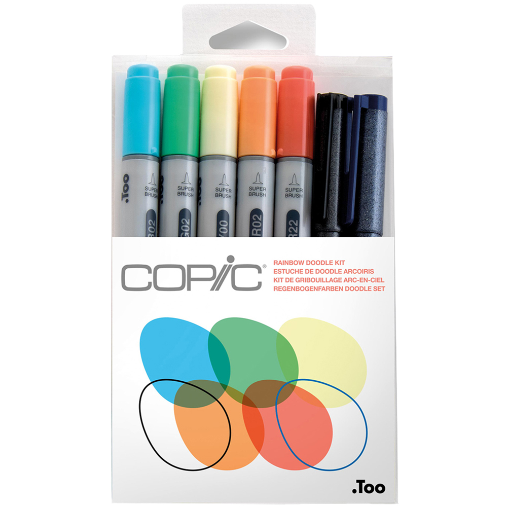 Copic Rainbow Doodle Kit 7 Pack Image 1