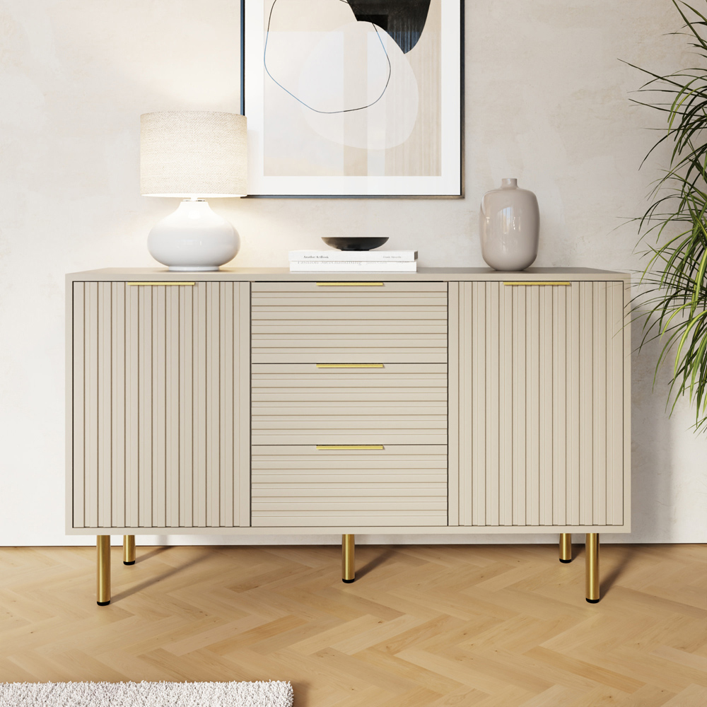 GFW Nervata Cream Sideboard Image 7