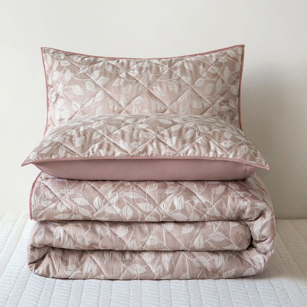 Velosso Florette King Size Jacquard Quilted Bedspread Set Image 2
