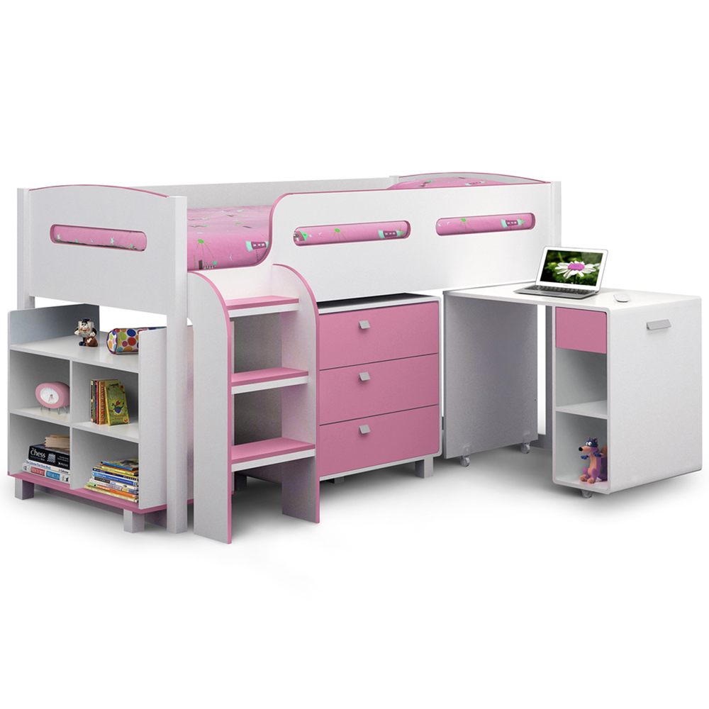 Julian Bowen Kimbo Pink Cabin Bed with Storage Image 2