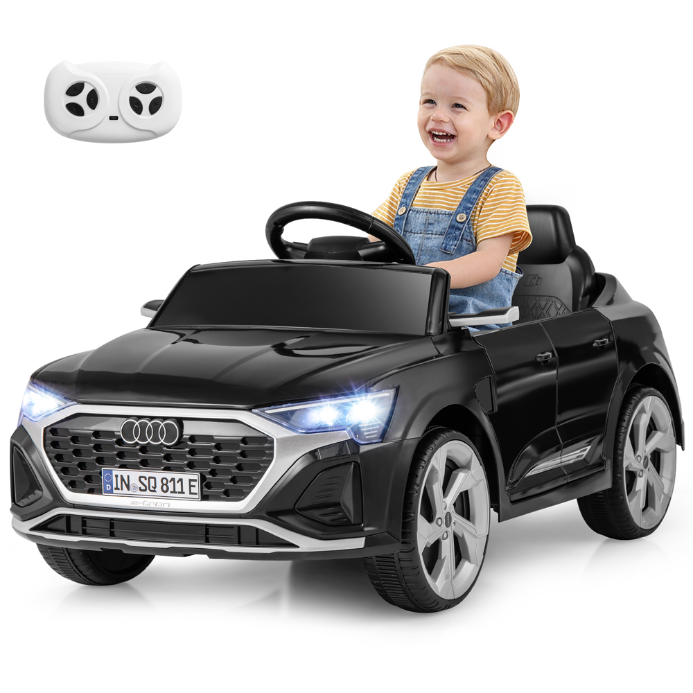 Costway Kids Black Licensed Audi SQ8 Ride On Car with Remote Control and 4 Wheels Suspension 12V Image 3