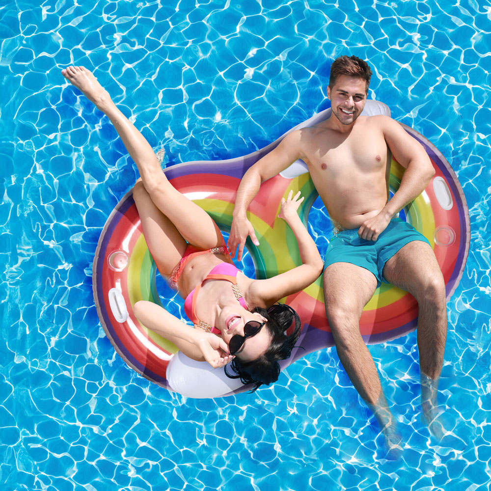 Double Rainbow Swim Ring Image 2