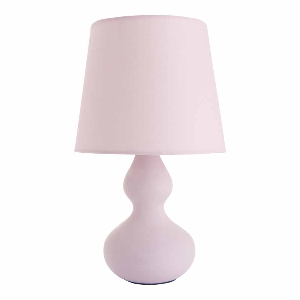 Wilko Dusky Pink Ceramic Lamp Image 3