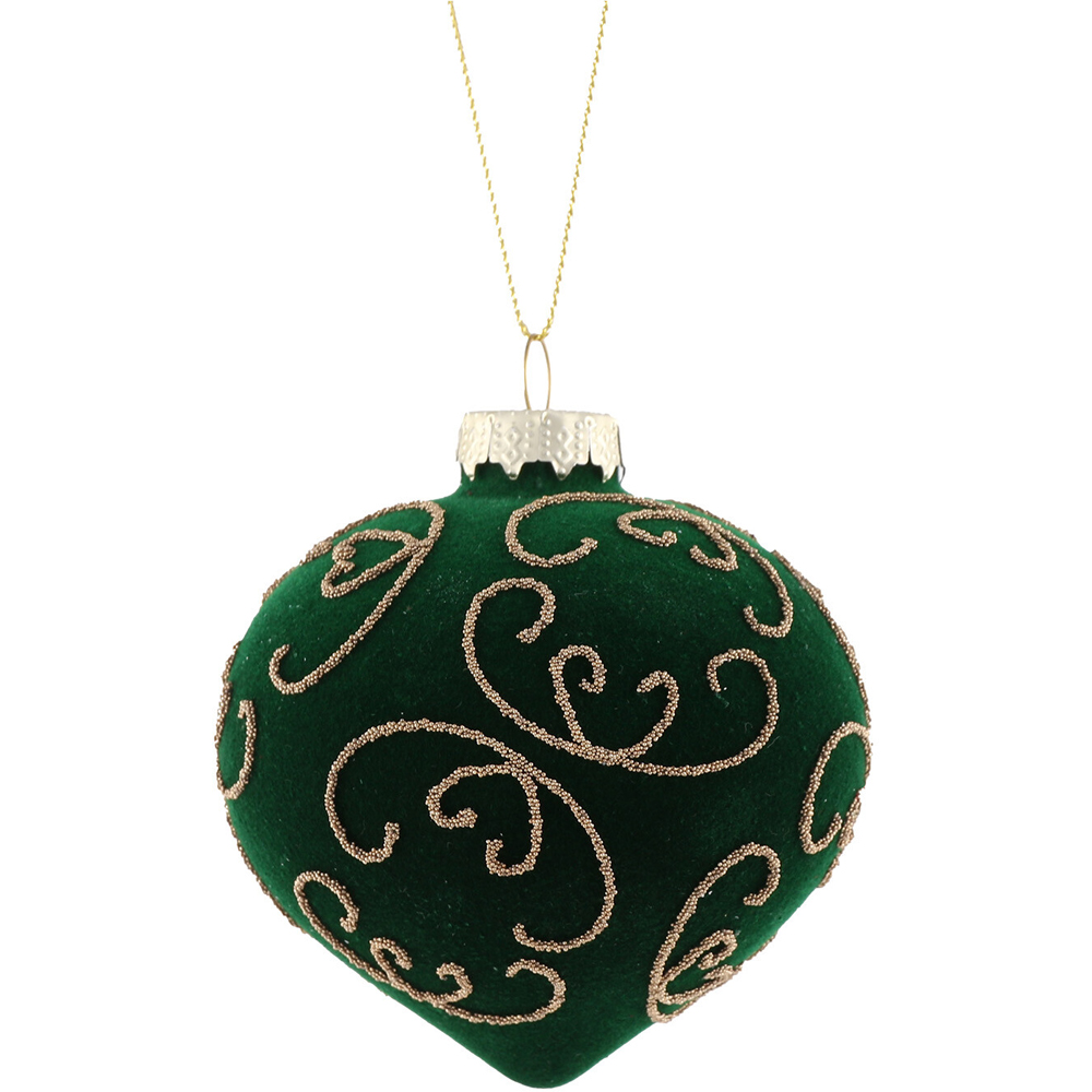 Velvet Decorative Bauble Green - Green Image 3