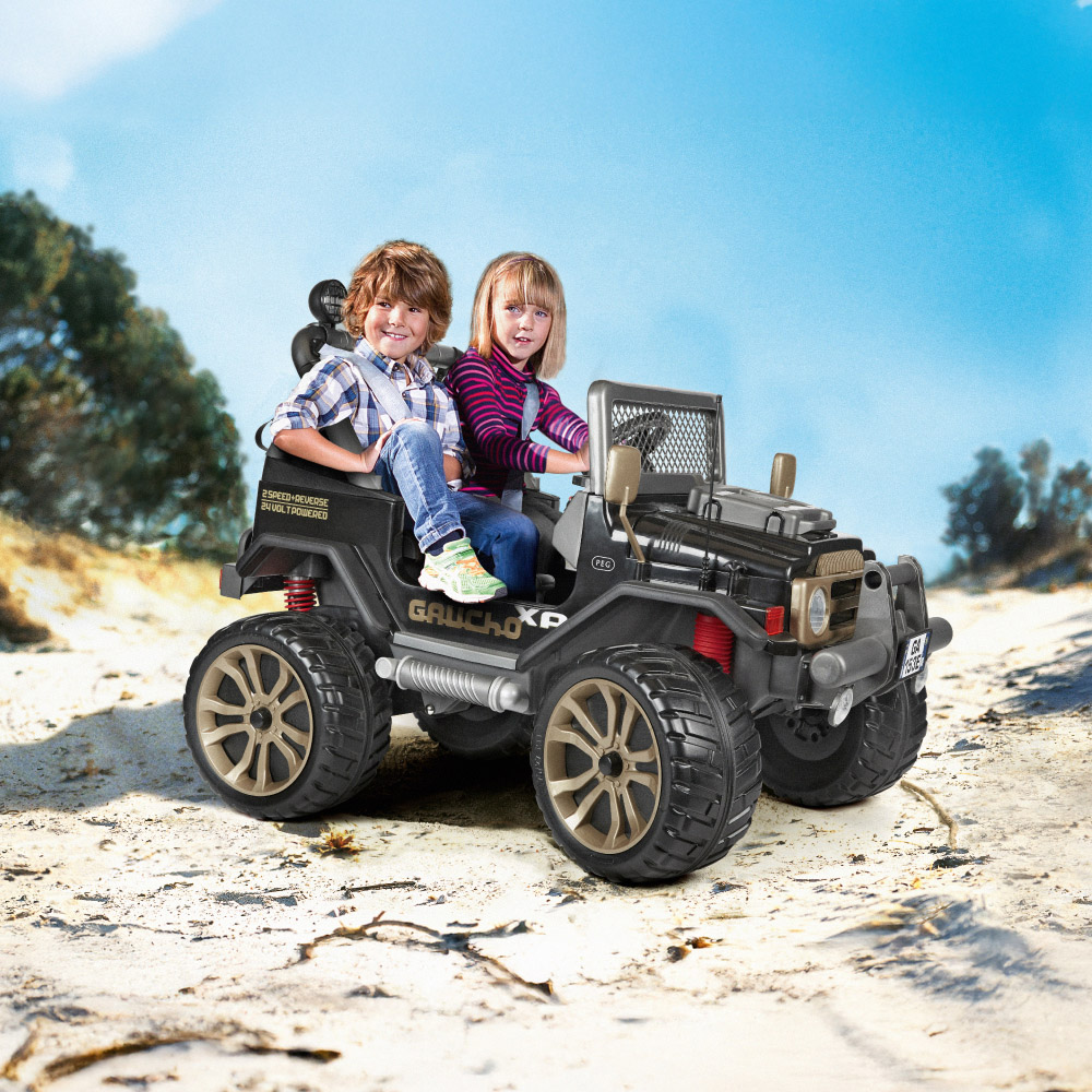 PEG Gaucho XP Kids Electric Ride-On Off-Road Vehicle Black and Gold 24V Image 2