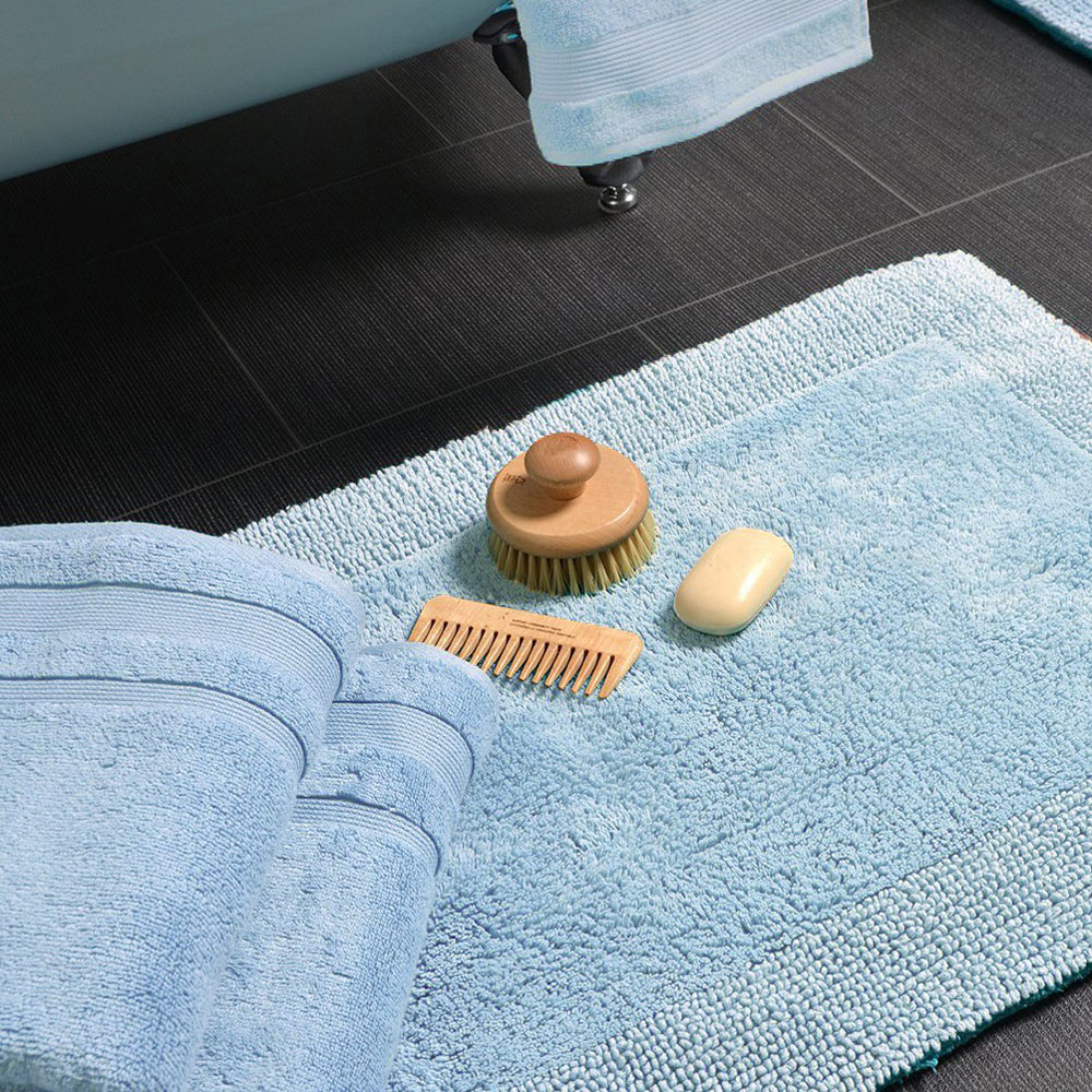 Allure Bath Fashions Luxury Zero Twist Egyptian Cotton Baby Blue Hand Towel 2 Pack Image 2