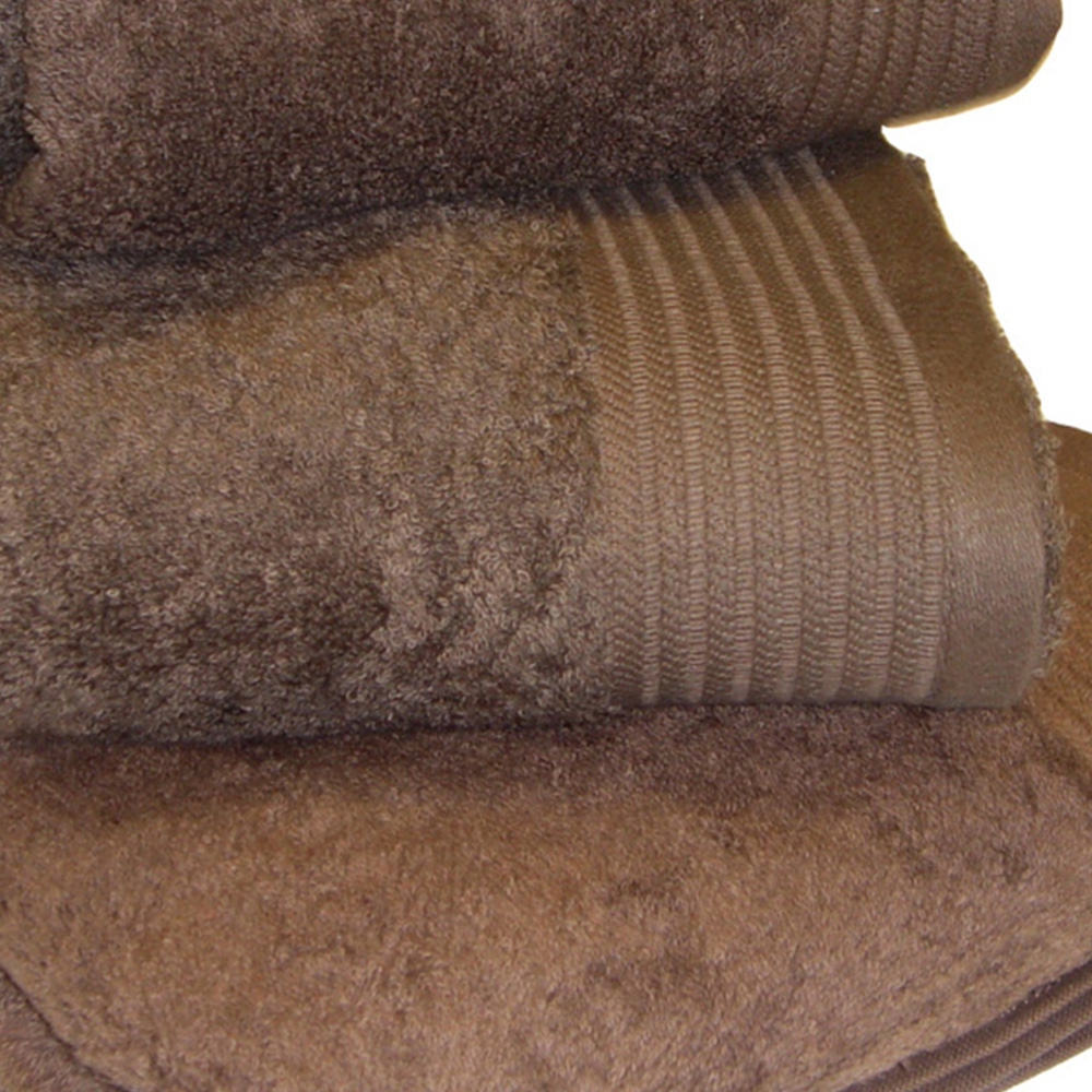 Rapport Home Chatsworth Super Soft and Absorbent Cotton Brown Bath Sheet Image 2