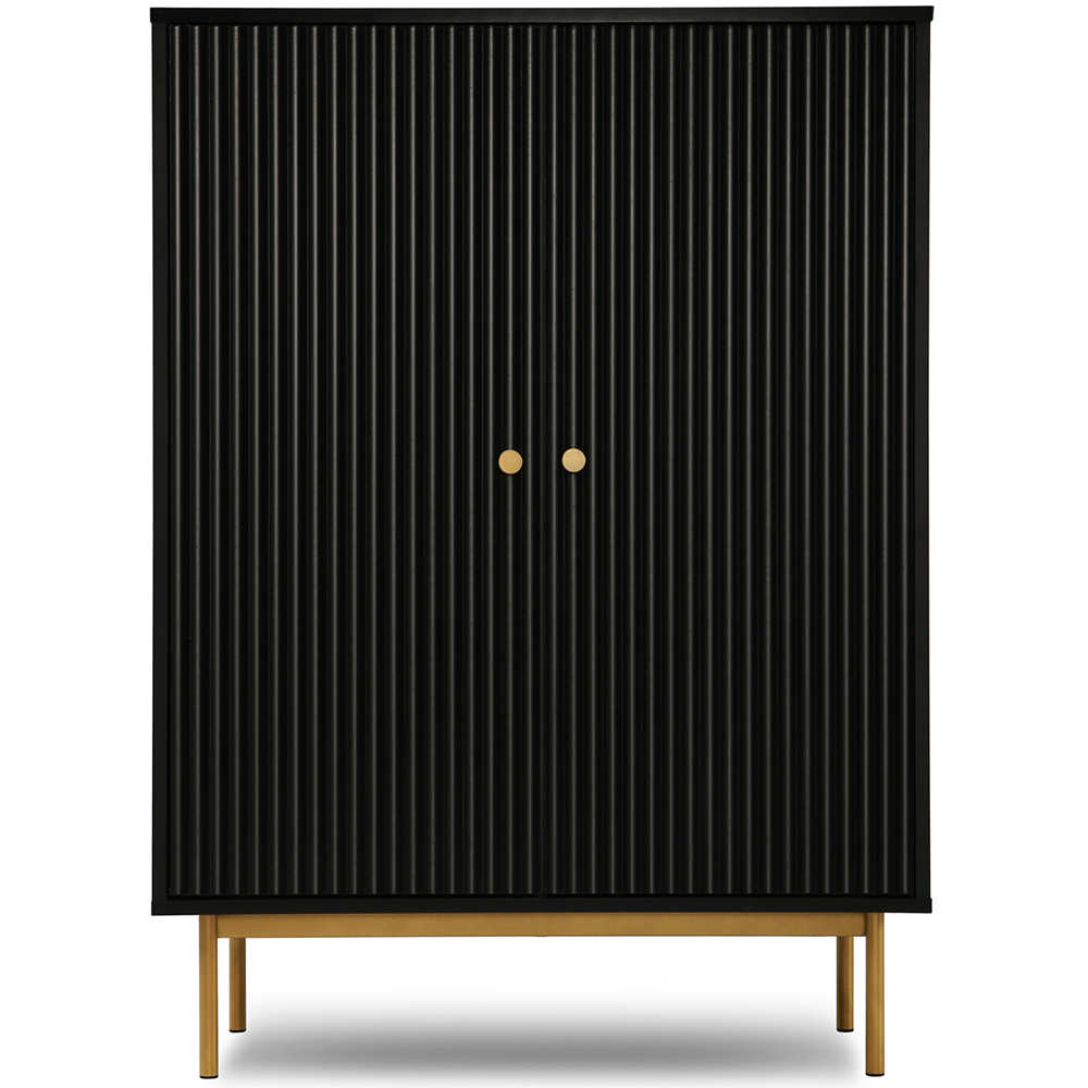 Devon 2 Door Black Storage Cabinet Image 2