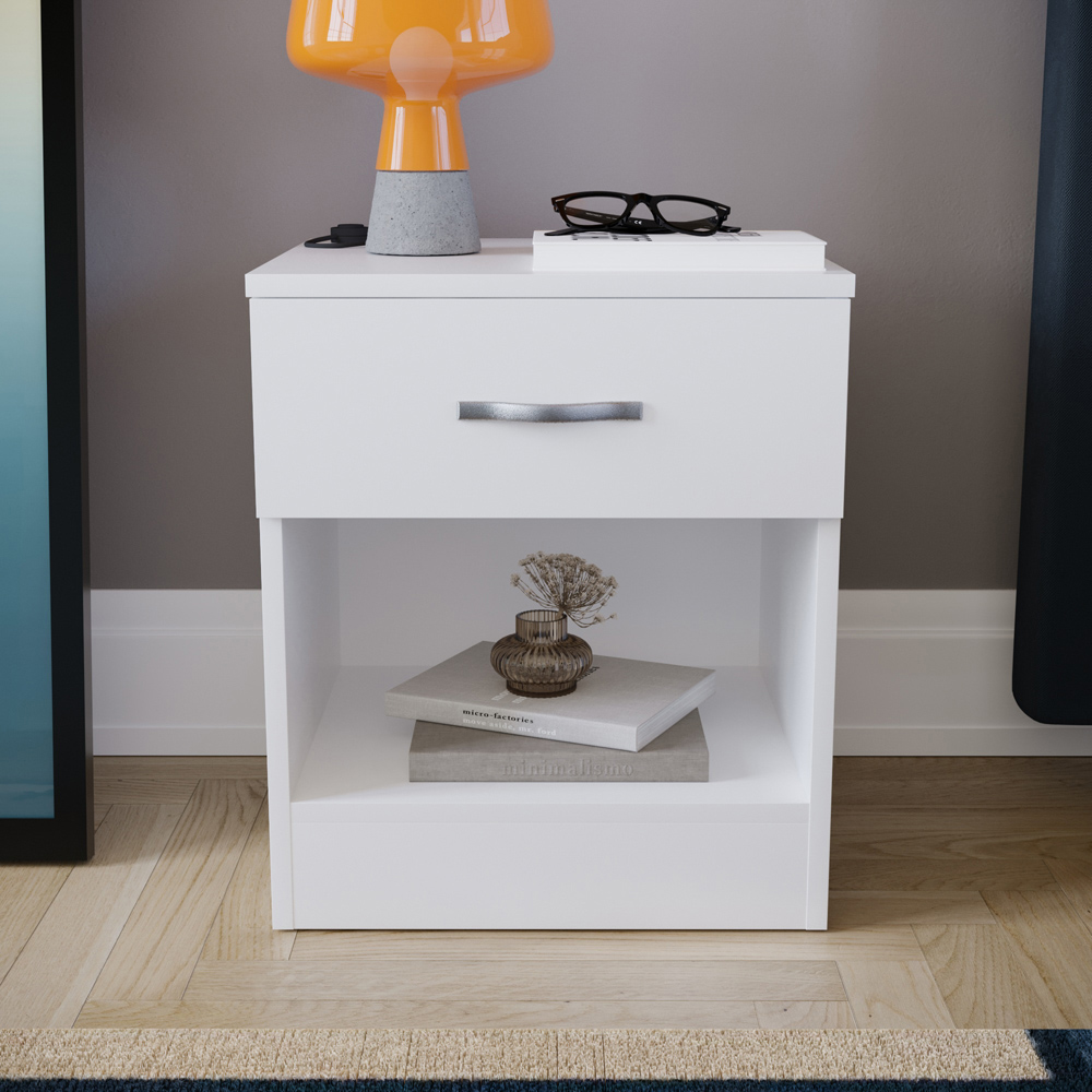 VIDA DESIGNS Riano White 3 Piece Bedroom Furniture Set Image 2