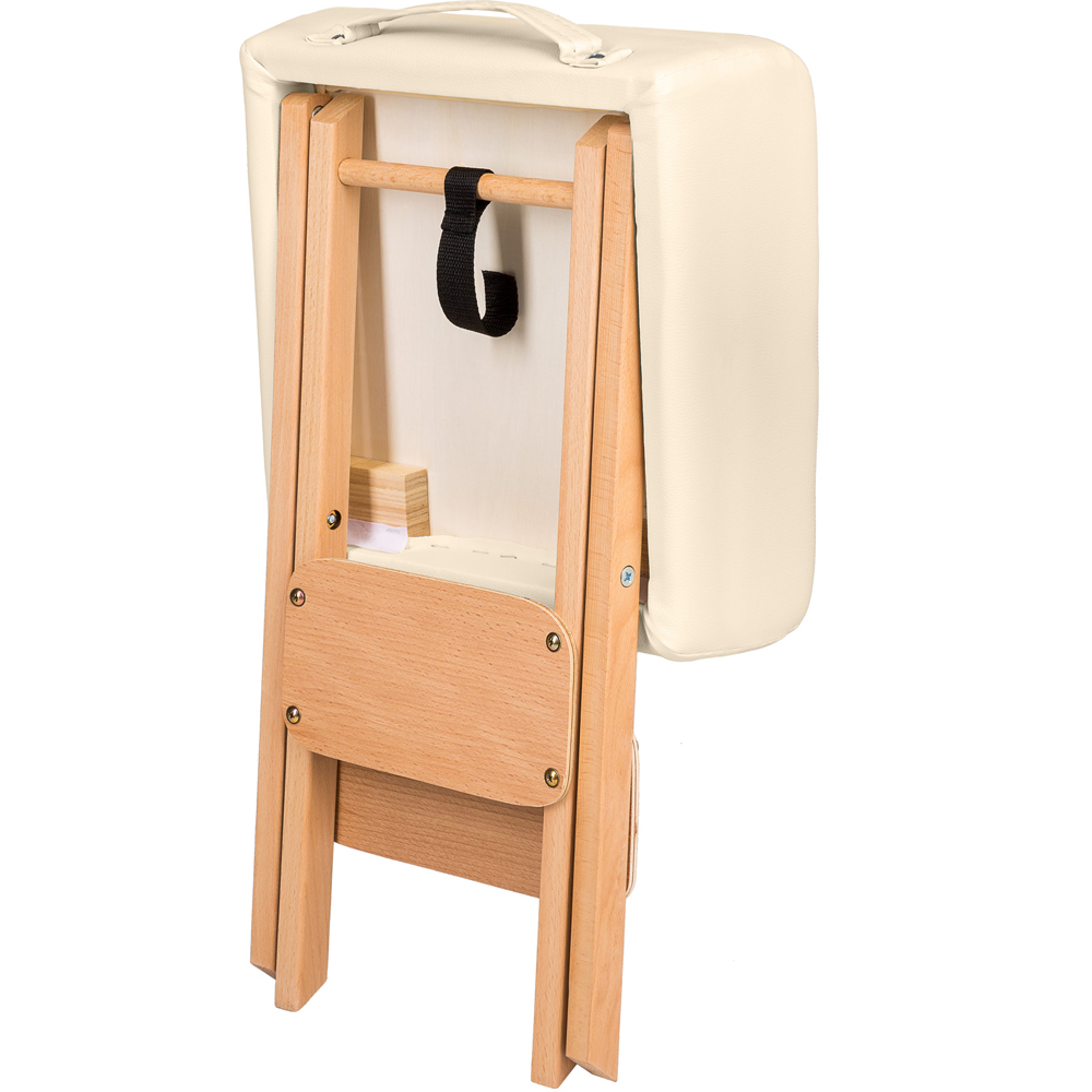 tectake Beige Stool and Bolster Cushion Set Image 4