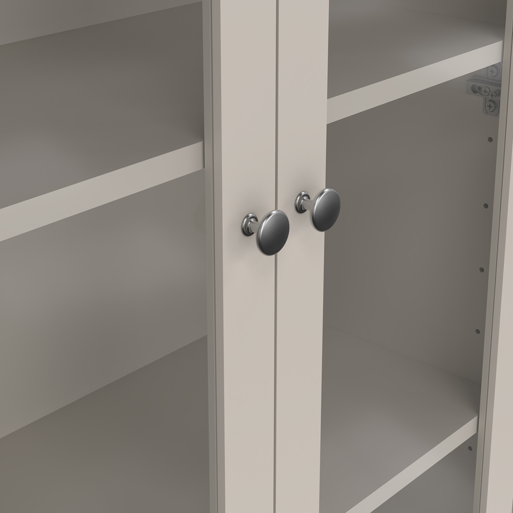 Florence Madrid 2 Door 3 Drawer Cashmere Glass China Cabinet Image 6