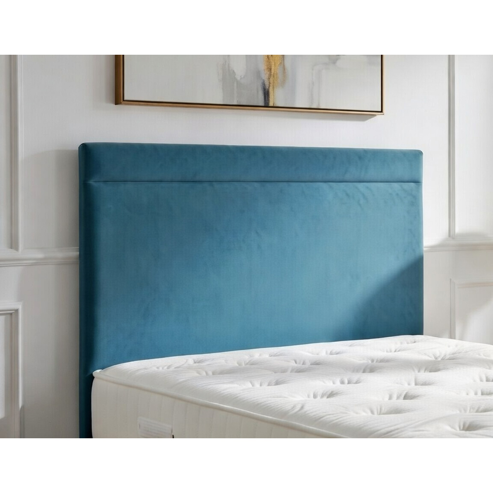 DS Living Majesty King Size Sky Blue Plush Velvet Ottoman Bed Image 3