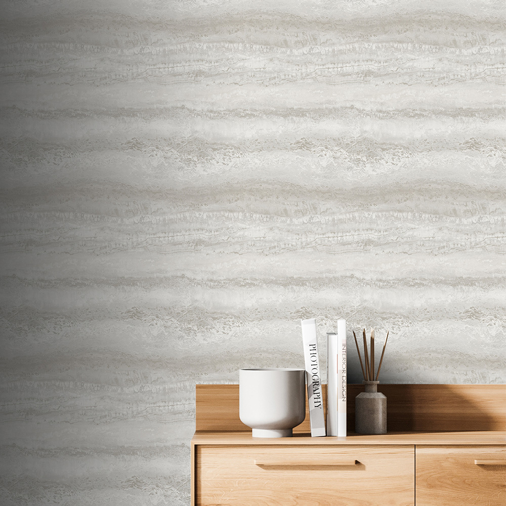 Muriva Semper Marble Greige Wallpaper Image 4