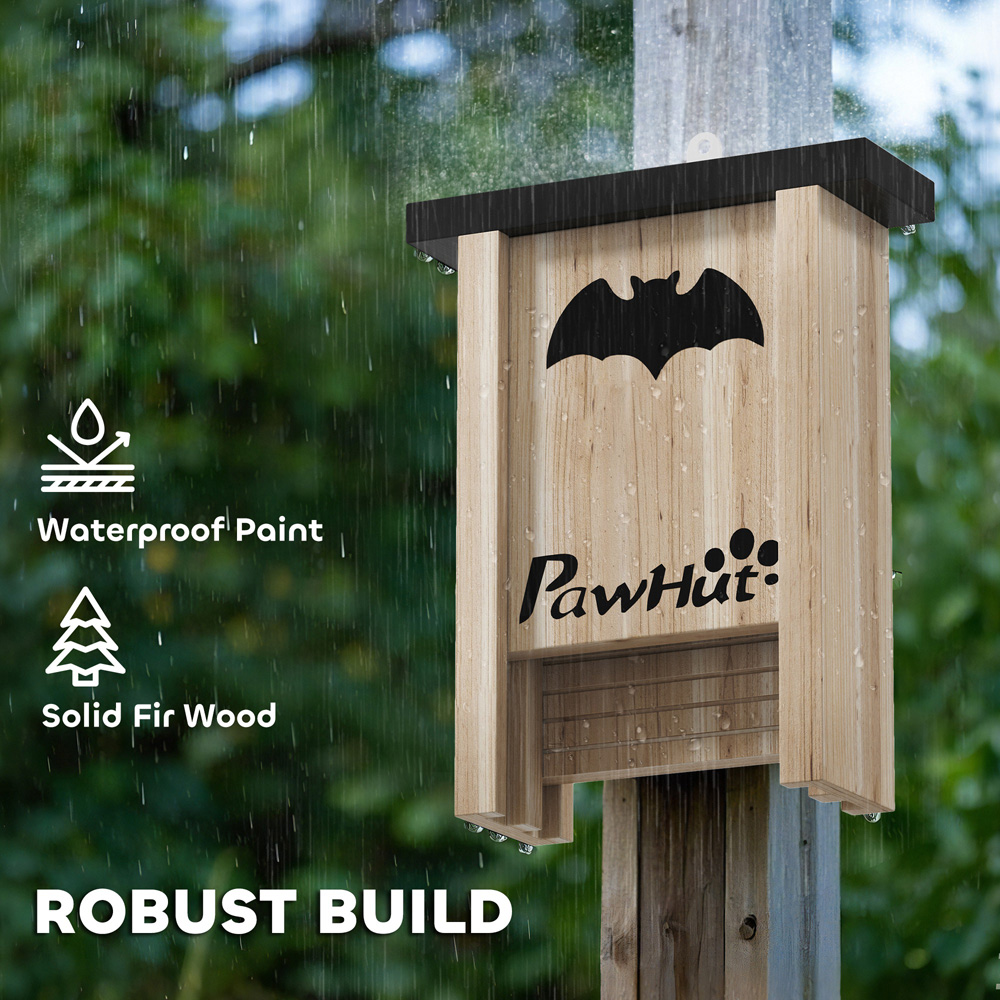 PawHut 18 x 6 x 22.5cm 3 Piece Bat Boxes Image 7