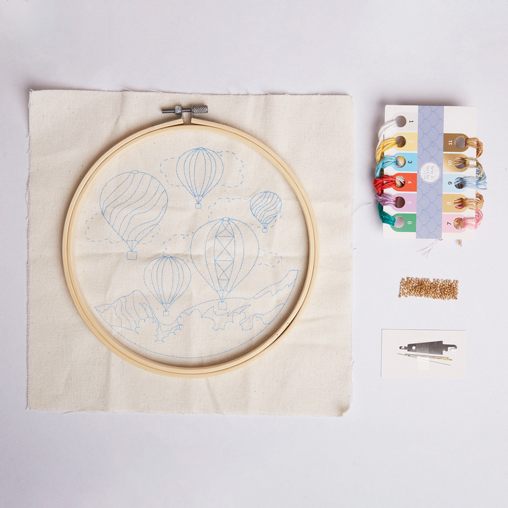 Sew & So On Balloon Festival Embroidery Hoop Decoration Craft Kit Image 2
