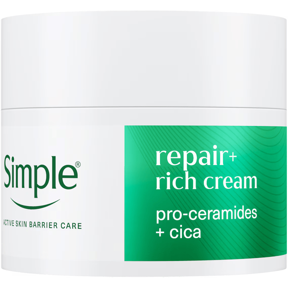Simple Repair+ Gentle Nourishing and Soothing Daily Moisturiser Face Cream 50ml 3 Pack Image 2
