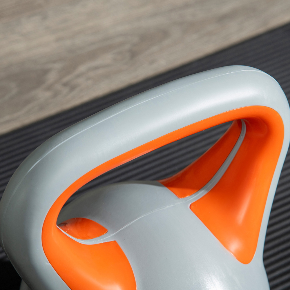 SPORTNOW Orange and Grey Kettle Bell with Handle 8kg Image 3