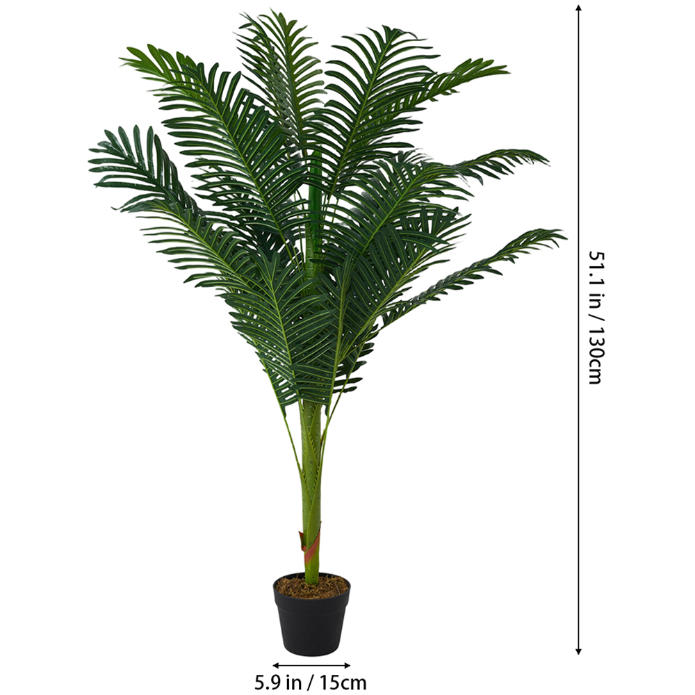 Living and Home Decorative Artificial Palm Tree in Pot 130cm Image 7