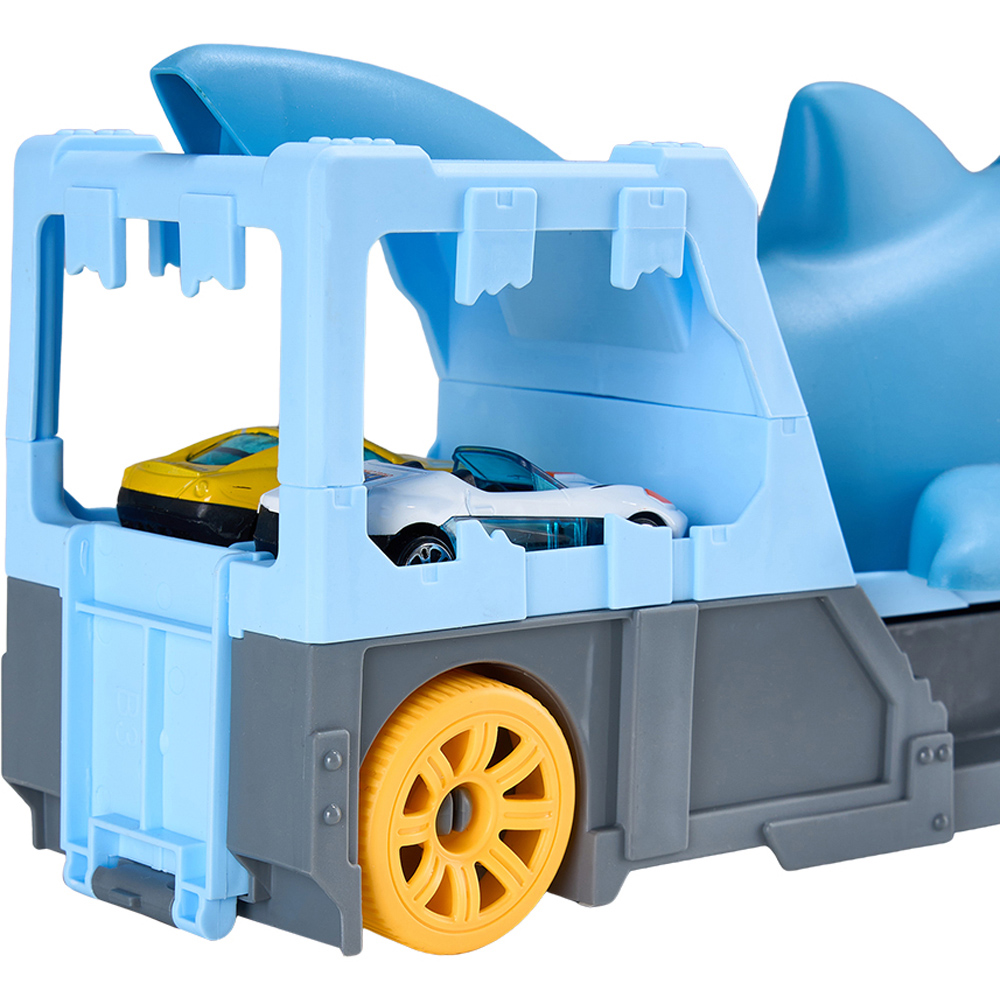 H&O Direct Shark Swallowing Ejection Truck Toy with Folding Track and Cars Image 5