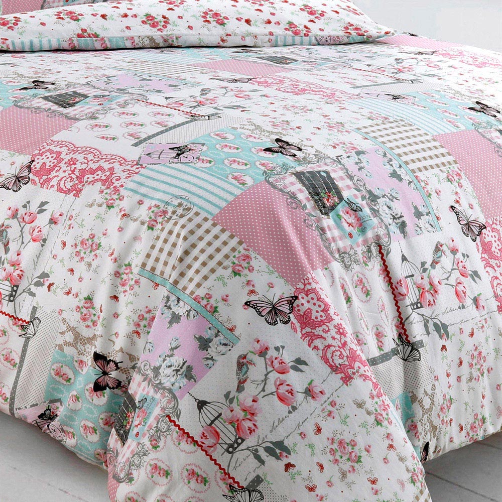 Velosso Single Multicolour Boutique Design Patchwork Reversible Duvet Cover Set Image 3