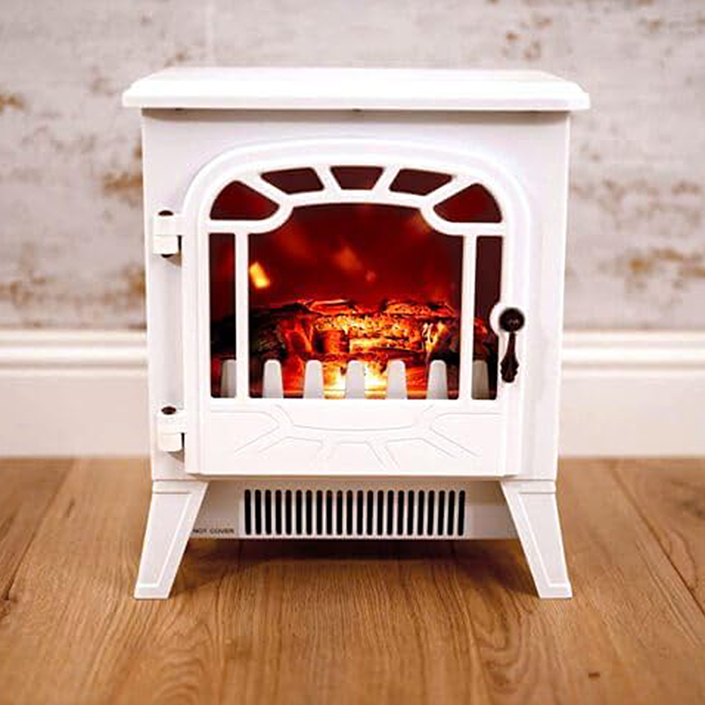 Marco Paul Wood Burning White Electric Fireplace Accessory Image 2