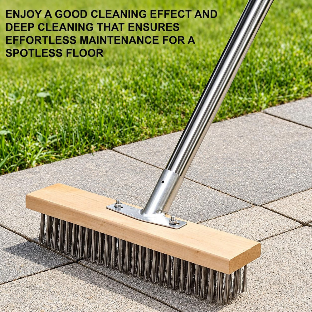ATEK Heavy Duty Wire Broom with Telescopic Handle 57 inch Image 4