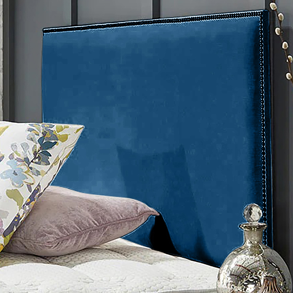 Eleganza Home Riely Super King Size Blue Naples Strutted Headboard Image 1