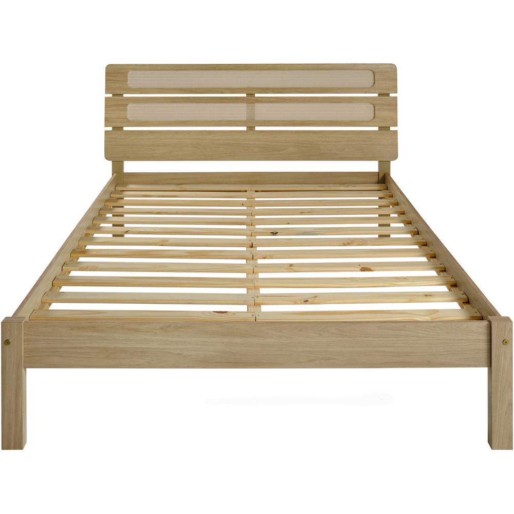 Seconique Santana King Size Light Oak and Rattan Effect Bed Image 4