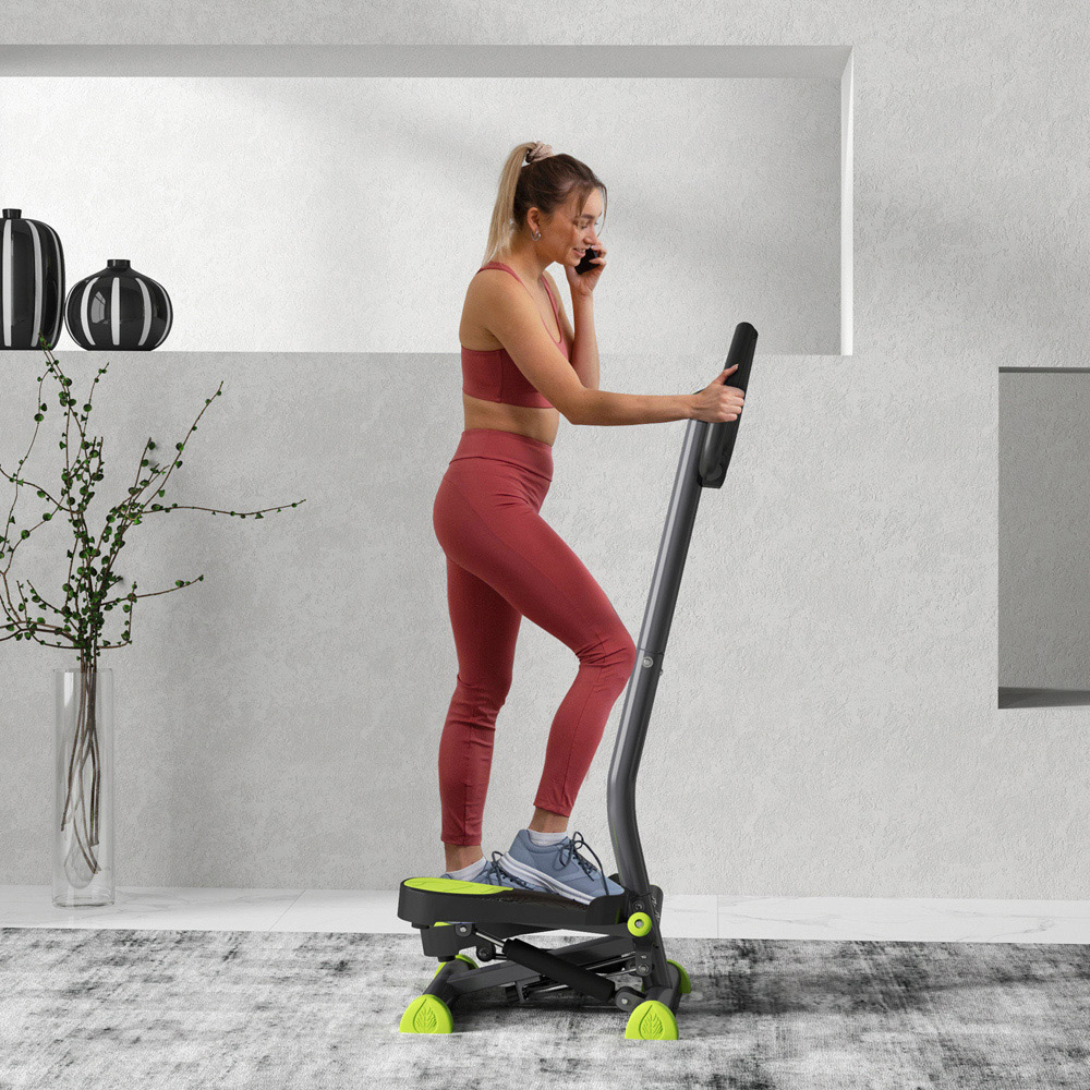 HOMCOM Grey Adjustable Stepper Fitness Machine with LCD Screen Image 2