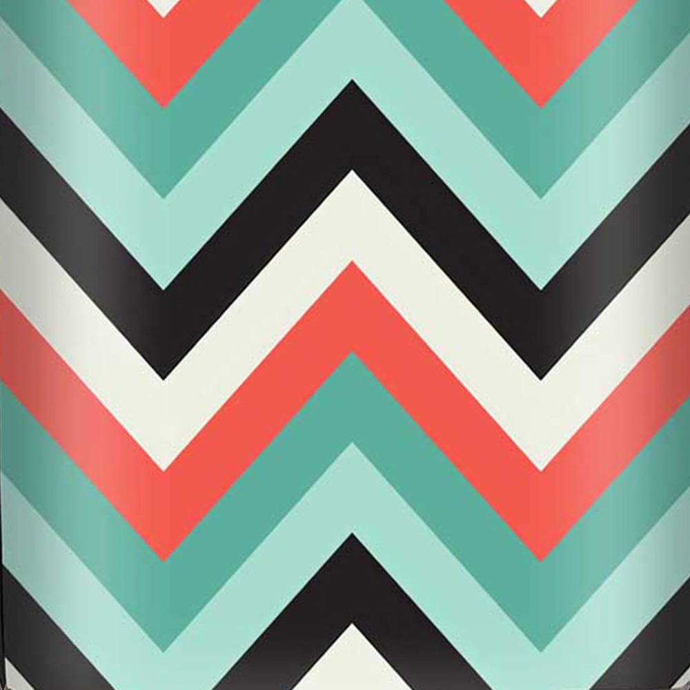 Warren Reed Designer Small Geometric Coloured Chevron Pattern Suitcase Image 3