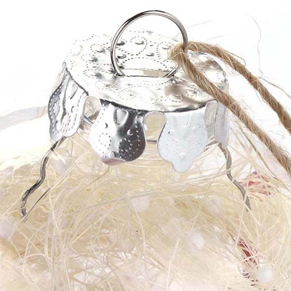 Living and Home Clear Glass Bauble 5 Pack Image 6