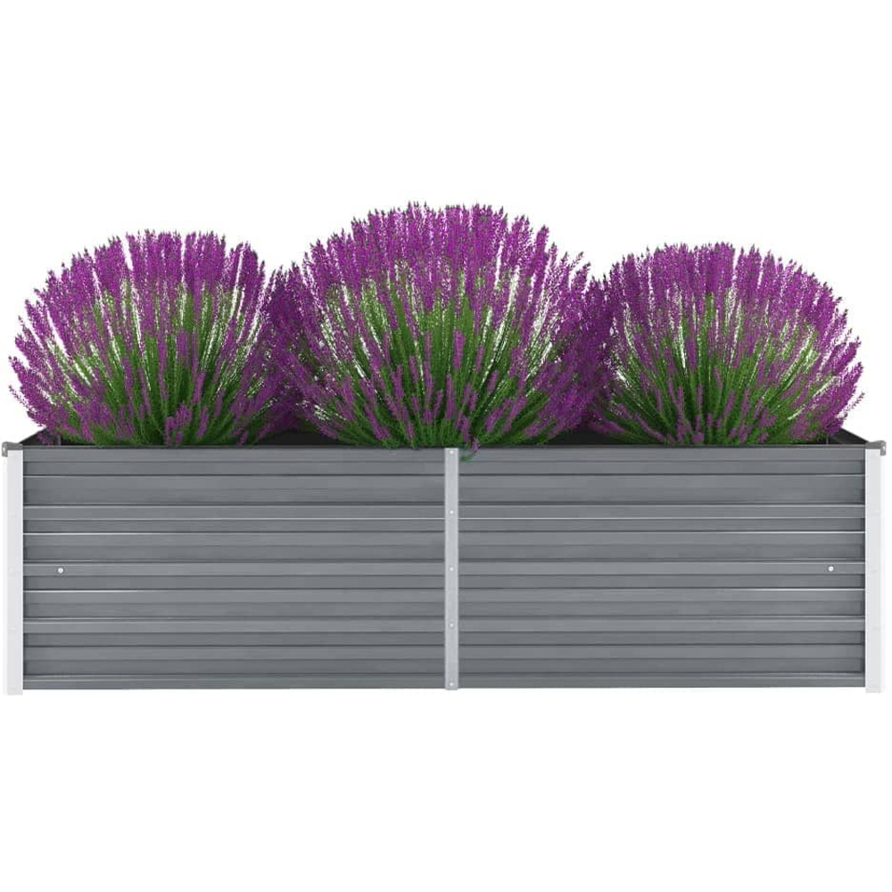 Walplus Grey Galvanised Steel Raised Bed 160 x 40 x 45cm Image 2
