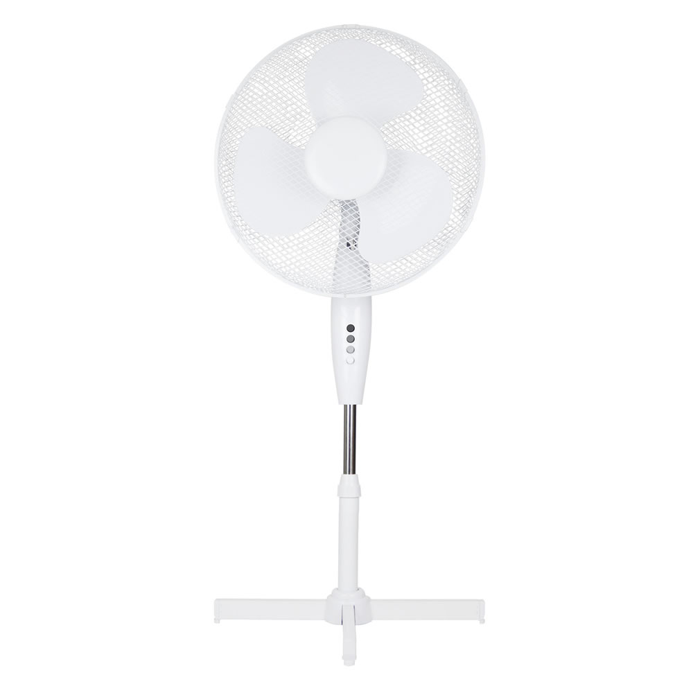 Status 16 Inch Stand Fan 3 Speed Settings White Image 1