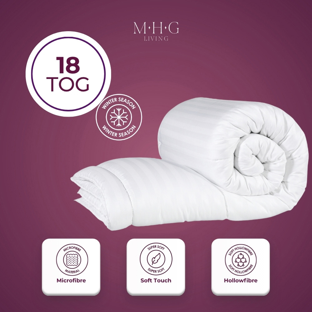 MHG Living King Size White Ultra Warm Winter Hollowfibre Duvet 18 Tog Image 3