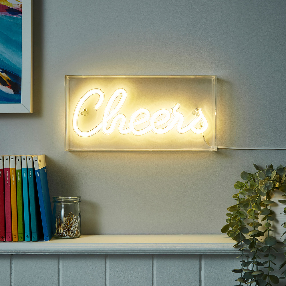 Glow Cheers Neon Acrylic Light Box Image 6