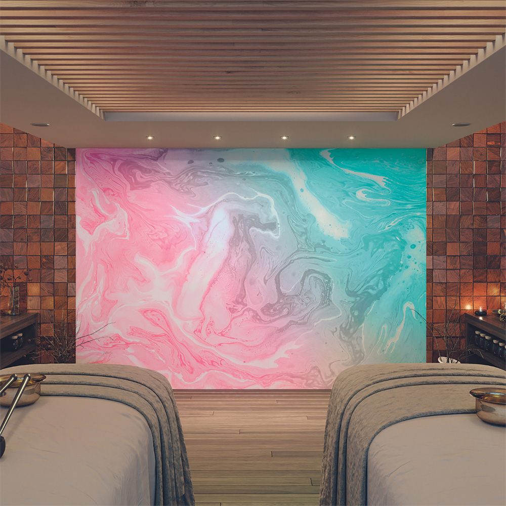 Origin Murals Flowing Marble Pink Wall Mural Image 3