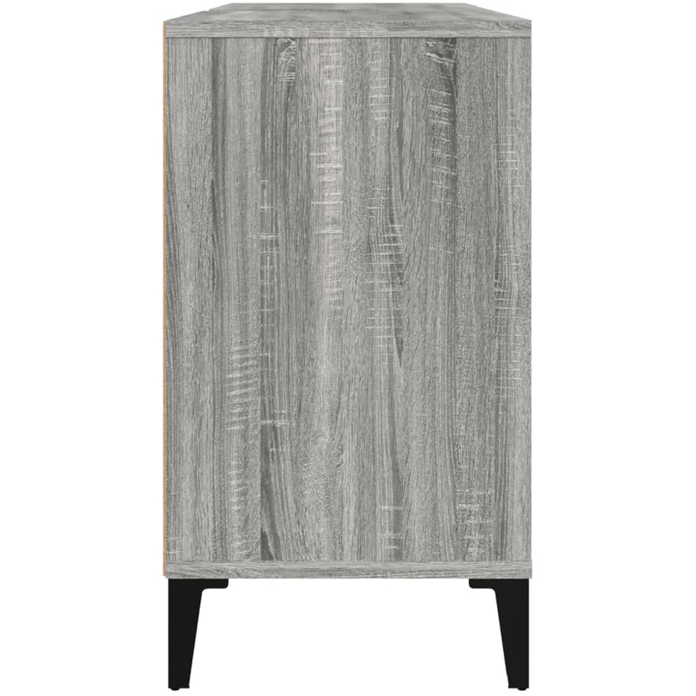 vidaXL Single Door 4 Shelf Grey Washbasin Cabinet Image 6