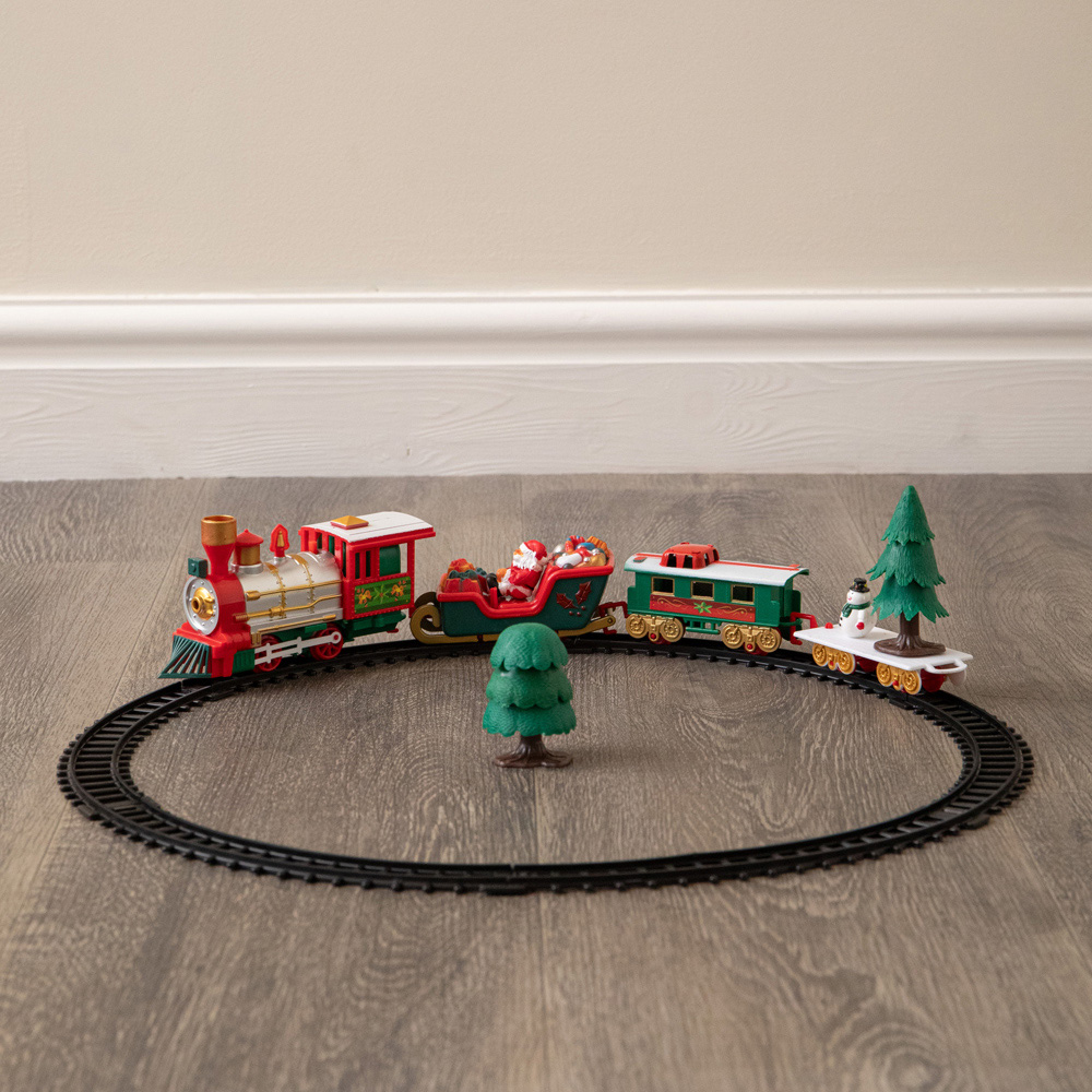 Samuel Alexander Christmas Musical Train Set with Lights and 3 Track Layouts Image 7